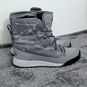 Adidas Terrex Choleah Boots Womens 8.5 Gray Camo Padded Climaproof Lace Up Shoes